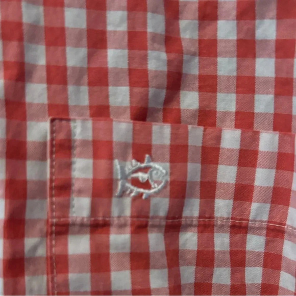 SOUTHERN TIDE EUC MENS ORANGE WHITE TOP SHIRT WINTER FALL EVENT SZ M TRIM FIT - Picture 5 of 5